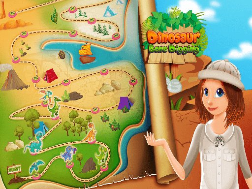 Jouer Nastya Dinosaur Bone Digging Jeu