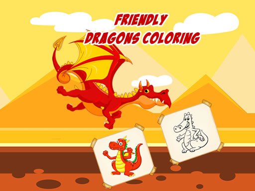 Jouer Friendly Dragons Coloring Jeu