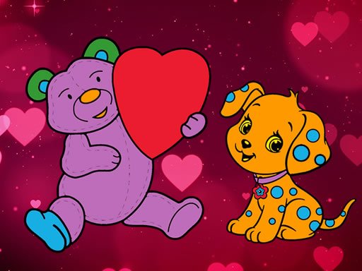 Jouer Valentine Pets Coloring Jeu