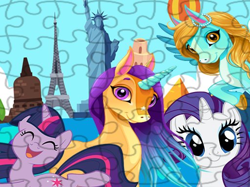 Jouer Unicorns Travel The World Puzzle Jeu