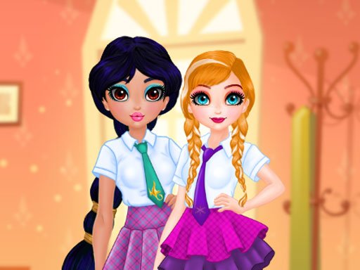 Jouer Princesses BFF Rush to School Jeu