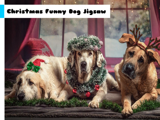 Jouer Christmas Funny Dog Jigsaw Jeu