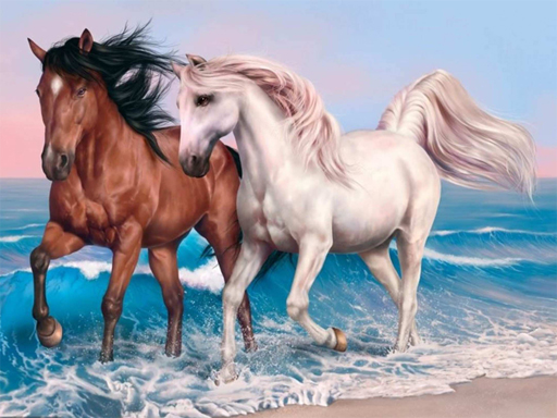 Jouer Animals Jigsaw Puzzle – Horses Jeu