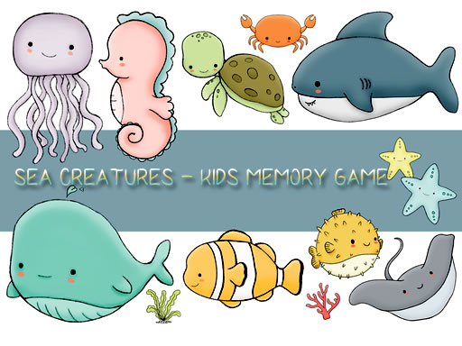 Jouer Kids Memory Sea Creatures Jeu