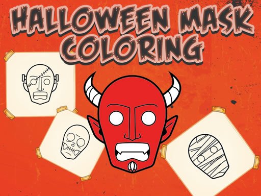 Jouer Halloween Mask Coloring Jeu