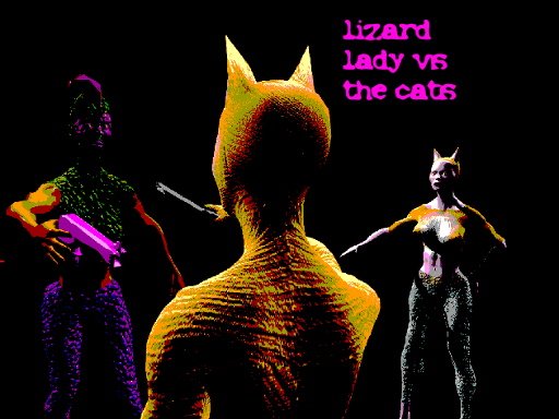 Jouer Lizard Lady vs the Cats Jeu