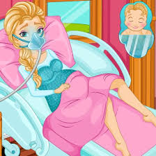 Jouer Frozen Elsa Gives Birth Jeu